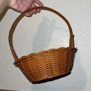 Bohemian Cottagecore Plastic Wicker Basket